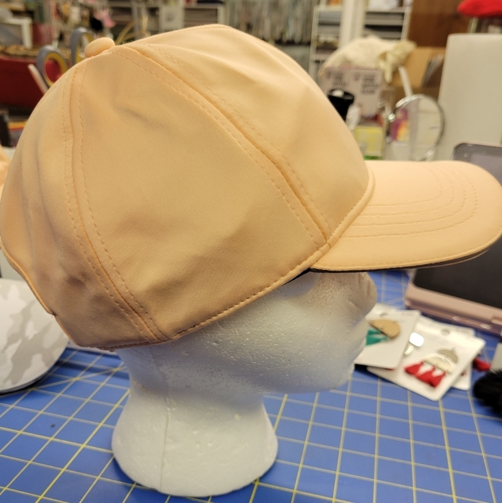 Athletic Works Hidden Pony Tail Hole Adj Cap Peach Color